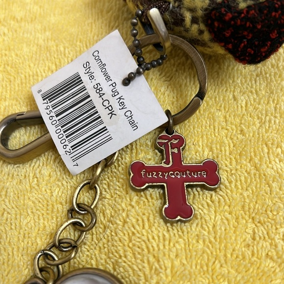 Cornflower, pug, keychain, fuzzy couture - Picture 2 of 4